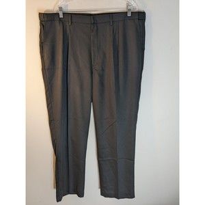 New Edwards Garment Mens Pants Black Pleated Work Uniform 42x 31 Easy Fit